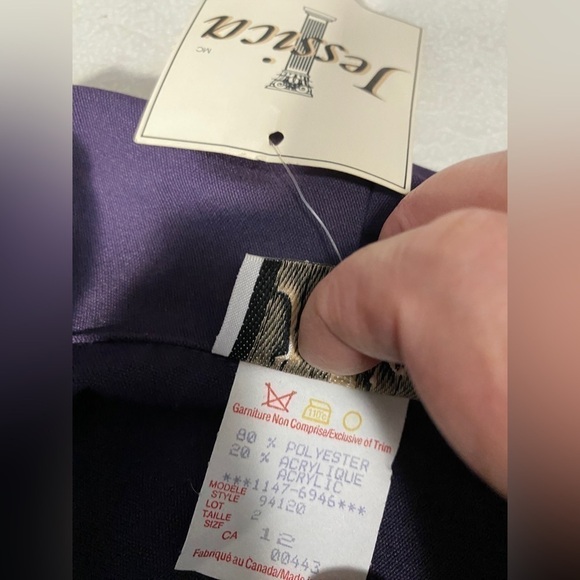 Jessica Vintage Tailored Blazer - Golden buttons Sz 12 purple - Picture 9 of 14